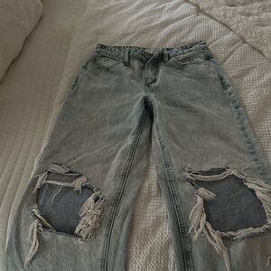Distressed Light Wash Jeans